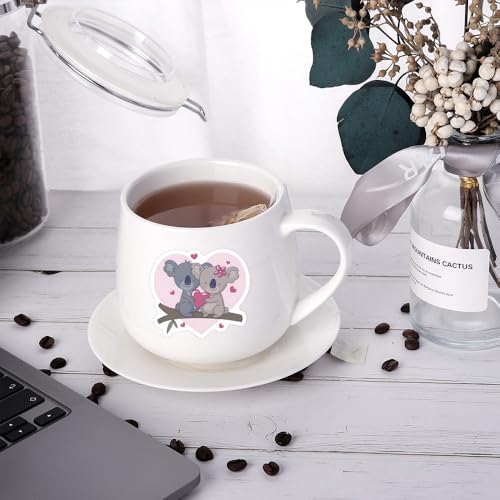60pcs Cartoon Koala Stickers for Kids Journals,Lovely Aesthetic Vinyl Decals for Teens Laptops Water Bottle Suitcase Skateboard Phone Pad (Koala) - color: Koala