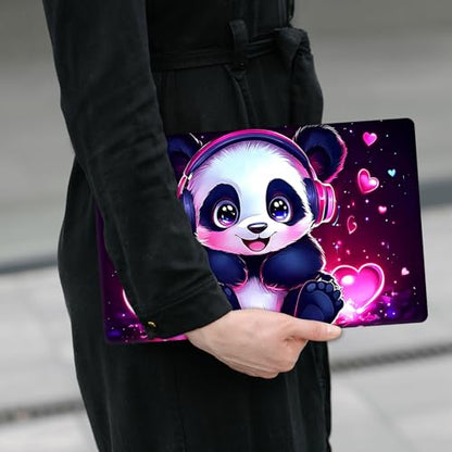 Laptop Skin Sticker Decal 12" 13" 13.3" 14" 15" 15.6",Waterproof Scratch Resistant Vinyl,Reusable Easy to Apply,for MacBook HP Dell Notebooks Netbooks Laptop,2 Wrist Pads,Cute Pink Panda - color: Cute Pink Panda