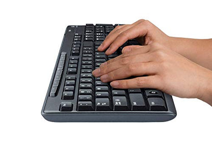 Logitech MK200 Media Combo Wired Keyboard and Mouse, Full-Size Keyboard with Easy-Access Media Controls, High-Definition Optical Mouse, Plug and Play USB Connection – Black - size: One Size