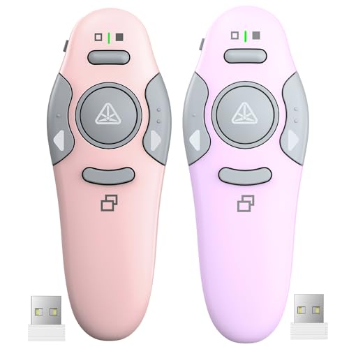 QUI Presenter Remote Bundle | One USB A Pink & One USB A Purple