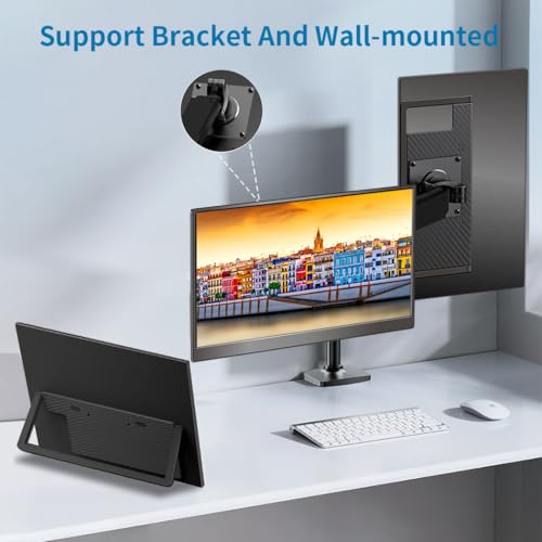 Portable Monitor Touchscreen 14",USB-C & FHD External Display 100% sRGB Anti-Glare Eye Care,Privacy Protection,Low-Power,VESA Mountable Travel Monitor for Laptop/Mac/Gaming/Office - size: 14“
