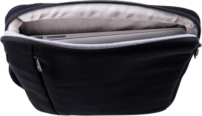 Case-it Padded Laptop Sleeve | Fits 13-Inch | LAP-514-NEO Black | Neoprene, Carry Handle, External Zipper Pocket, Laptop Protector, School & Office - color: LAP-514-NEO-BLACK, size: 1 Pack