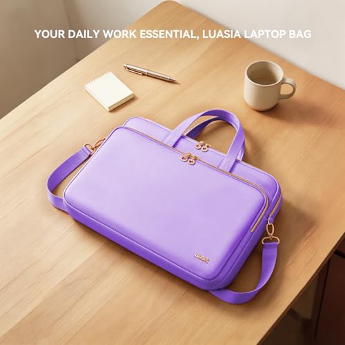 Laptop Case Bag Women Men Computer Sleeve Compatible with MacBook/Dell/HP/Acer/ASUS, Waterproof Shoulder Carrying Briefcase, Purple, 17-17.3 Inch - color: Purple, size: 17.3 inch