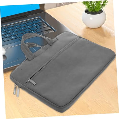 COHEALI Laptop Sleeve Case Multiple Pockets Pu Protective Tote for Business Travel and College Fit for Notebook Extra Compartment for Accessories