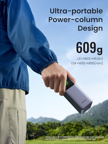 UGREEN Nexode Power Bank 25000mAh 200W Laptop Portable Charger PD 3.1 Fast Charging 90Wh 3-Port Battery Pack with TFT Smart Display for MacBook Pro/Air/ipad/iPhone 17/16/Samsung S26/Dell/HP and More