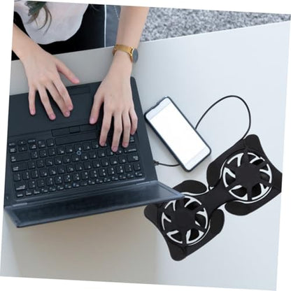OSALADI Portable Foldable Laptop Cooler Fans USB Powered Notebook Cooling Mat Lightweight Space-Saving Design - Pads for Enhanced Stability Energy Efficient Heat Dissipation
