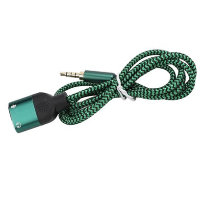 Headphone Mic Splitter Cable, 3.5mm Headset Splitter Cable with Gold Plated Connectors and Integrated Chip, Portable Audio Mic Adapter for Music Calls Gaming Laptop Phone