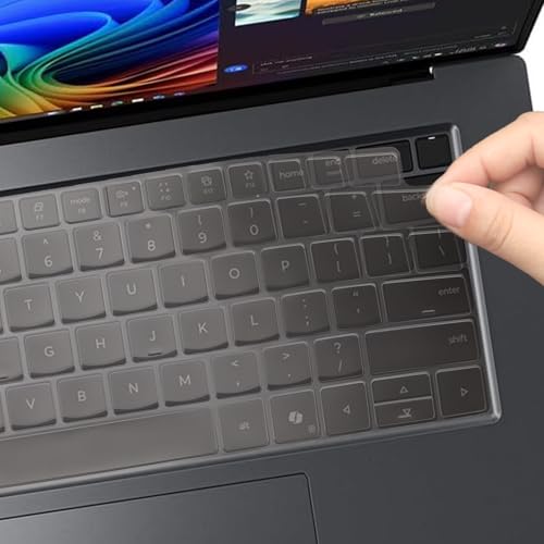 MUBUY Keyboard Cover for Lenovo ThinkPad X9 14 Gen 1, ThinkPad X9 14 Aura 14 Inch & Thinkpad X9 15 Gen 1, ThinkPad X9 15 Aura 15.3 Inch Laptop, US Layout Silicone Keyboard Protective Skin -TPU