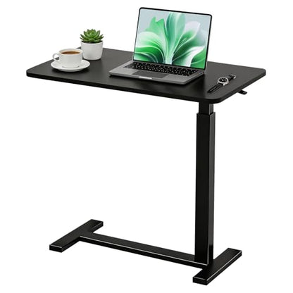 Mobile Standing Desk, Height Adjustable Laptop Desk with Hidden Casters | Stable Steel Frame, Smooth Lift Mechanism, Lockable Casters, Easy Assembly, Ideal for Home, Office & Dorm, Black - color: Black, style: Height Adjustable