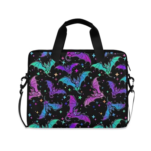 MNSRUU Laptop Bag for 15.6 inch Black Gothic Bats - color: Halloween Theme 092