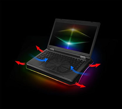Thermaltake Massive 20 RGB Steel Mesh Panel Single 200mm Fan 10"‐19" Laptop Notebook Cooling Pad CL‐N014‐PL20SW‐A