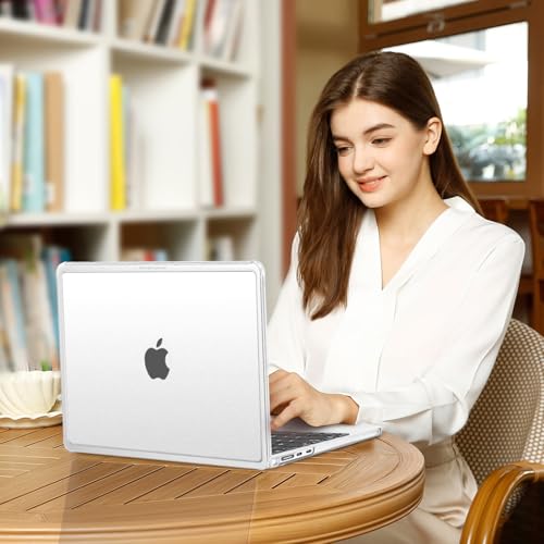 MOSISO Compatible with MacBook Air 13 inch Case M5 2026 M4 M3 M2 2025-2022 | A3449 A3240 A3113 A2681, Scratch-Resistant Shock-Absorbent Reinforced Hard Shell Cover for MacBook Air 13.6 Case, Matte Clear - color: Matte Clear
