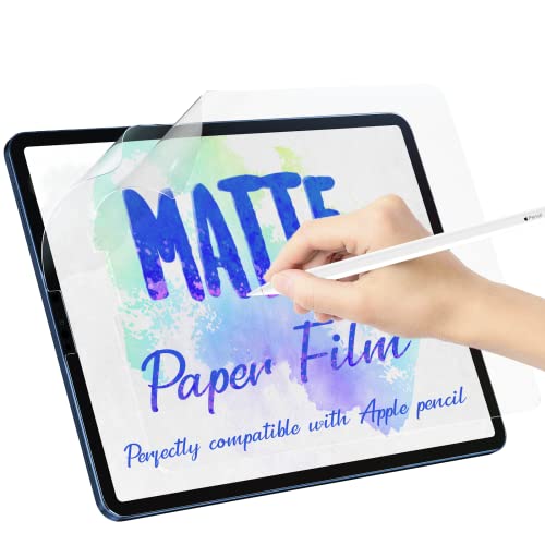 2 PACK Paper Screen Protector for iPad Pro 12.9-Inch (2022/2021/2020/2018), Matte Anti Glare Blue Light Premium PET Film Feel Paper iPad Screen Shield, High Touch Sensitivity - size: iPad 12.9 inch