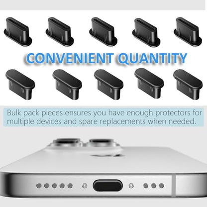 40 Piece Set Anti-Dust Plugs for USB-A and USB-C, Black 20 x USBA and 20 x USBC Port Dust Protector Covers Caps