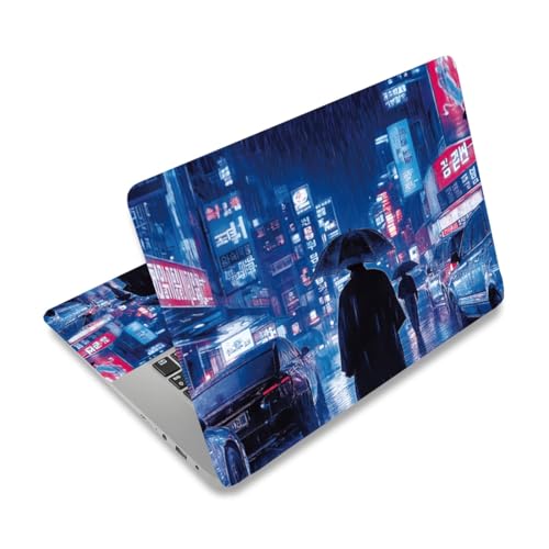 PLIGREAT Laptop Skin Sticker Decals Fits 12" 13" 13.3" 14" 15 inch Laptop Neon City Pattern Universal Removable Waterproof Notebook Art Sticker Protector Netbook PC Cover Decals - color: Neon City