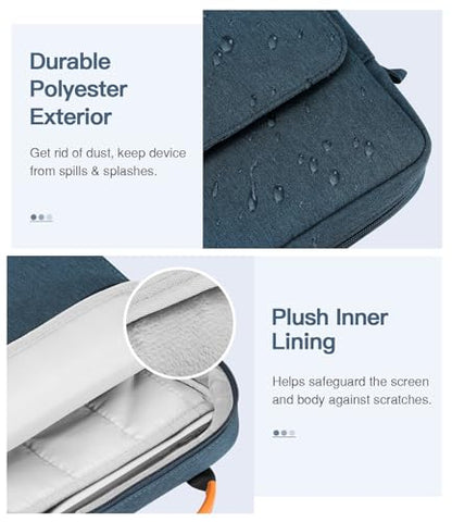 MoKo 13 Inch Tablet Sleeve Bag Carrying Case with Shoulder Strap Handle | Fits iPad Pro 13-inch M5, iPad Air 13-inch M4/M3, iPad Pro 12.9 M2/M1/M1 and Galaxy Tab S8+/S9+ 12.4, Indigo - color: Indigo, size: 12.9 inch