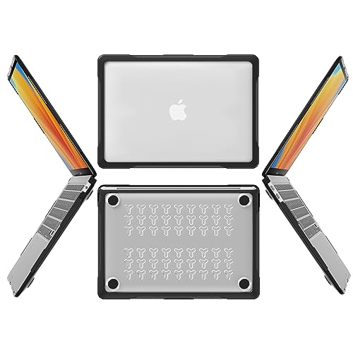 Batianda Ultimate Case for MacBook Air 13 Inch 2018-2020, Transparent | Fits M1/Intel Models A2337/A2179/A1932, Lightweight Slim Design, Carbon Fiber Side Texture, Matte Translucent Hard Shell - color: Transparent