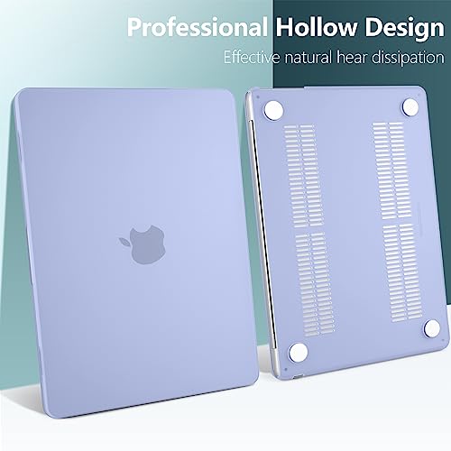 DONGKE Compatible with MacBook Air 13 inch Case M5 M4 M3 M2 2026 2025 2024-2022 A3449 A3240 A3113 A2681, Plastic Hard Shell & Keyboard Cover for MacBook Air 13.6 inch, Matte Serria Blue - color: Matte Serria Blue