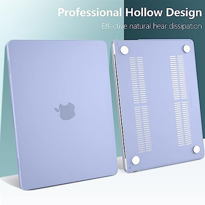 DONGKE Compatible with MacBook Air 13 inch Case M5 M4 M3 M2 2026 2025 2024-2022 A3449 A3240 A3113 A2681, Plastic Hard Shell & Keyboard Cover for MacBook Air 13.6 inch, Matte Serria Blue - color: Matte Serria Blue