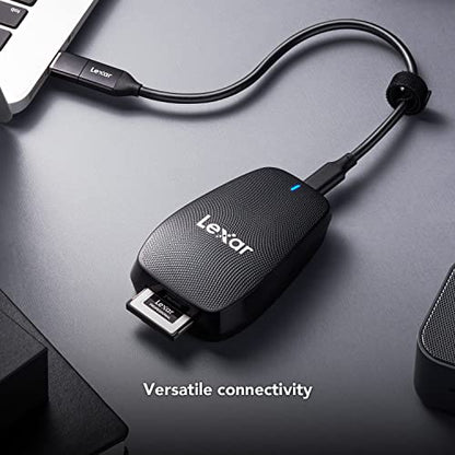 Lexar CFexpress Type B Card Reader, 1700MB/s Read, USB-C, USB 3.2 Gen 2x2 | Supports CFexpress Type B Cards, Compatible with PC, Laptop, Tablet, Smartphone, USB-C/A Cable, Compact, LRW550U-RNBNU - style: CFexpress USB 3.2 Reader