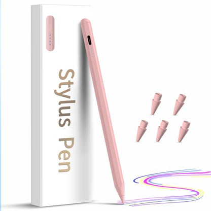 Stylus Pen for iPad,(2018-2026) Fast Charge with Tilt Sensitivity & Palm Rejection Compatible with iPad Pro 11"/12.9", iPad mini 5/6, iPad Air 3/4/5, iPad 6/7/8/9/10 (PK) - color: PK