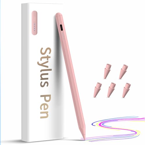 Stylus Pen for iPad,(2018-2026) Fast Charge with Tilt Sensitivity & Palm Rejection Compatible with iPad Pro 11"/12.9", iPad mini 5/6, iPad Air 3/4/5, iPad 6/7/8/9/10 (PK) - color: PK