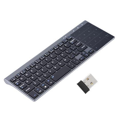2.4Ghz Mini Wireless Keyboard with Touchpad Numeric Keypad Portable Ultrathin Remote Keyboard Mouse Combo