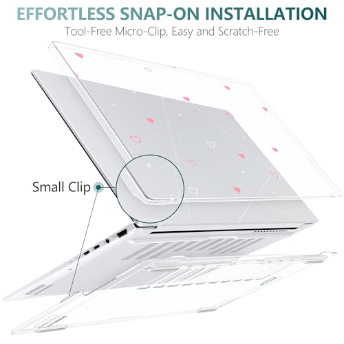 Batianda Creative Case for ASUS Zenbook 14 OLED 2024 2025, Pink Sweetheart | Model UX3405×× / UM3406××, Slim Plastic Hard Shell, Artistic Designs, Ultra-Thin Lightweight Laptop Case - color: Pink Sweetheart