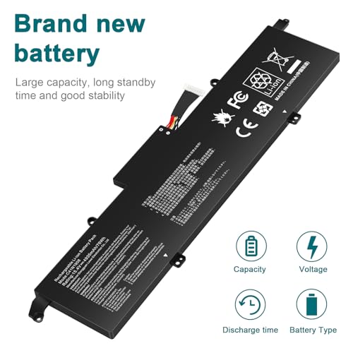 ASUNCELL C41N1908 Battery Replacement for Asus ROG Zephyrus G14 GA401II GA401IV GA401IH GA401IU GA401IV GA401IV-BR9N6 GA401Q GA401QH GA401QM - size: 11.4*5.98*0.2inch C41N1908