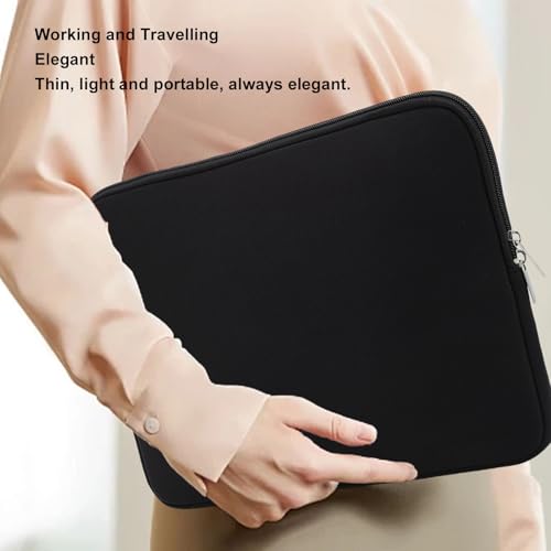 Basic Laptop Sleeve, Water Proof Neoprene Tablet Sleeve Carrying Bag Protective Cover Zippered Top Opening for Travel Business and Academic Use (14 Inch) - size: 14 Inch