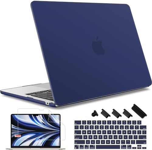 May Chen Case for MacBook Air 13/13.6-inch (M5/M4/M3/M2, 2022-2026 Models A3449 A3240 A3113 A2681), Lightweight | Closes Seamlessly | Ideal for Work Hard Shell Case, Nacy Blue - color: Nacy Blue