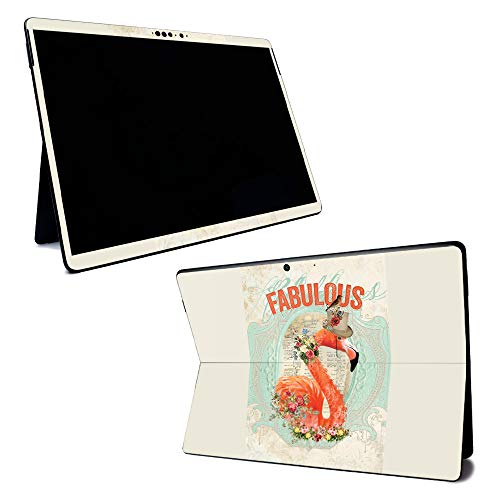 MightySkins Skin for Microsoft Surface Pro X - Fabulous Flamingo | Protective, Durable, and Unique Vinyl Decal Wrap Cover | Easy to Apply, Remove, and Change Styles | Made In The USA - color: Fabulous Flamingo