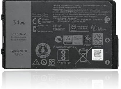 ASODI 34Wh J7HTX 7XNTR Laptop Battery Compatible with Dell Latitude 7220 7202 7212 Rugged Extreme Table Series 02JT7D FH8RW J82G5 T03H T03H001 T03H002 7.6V 4342mAh - size: 9.72*3.19*1.34 inches J7HTX