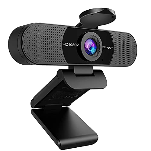 EMEET 1080P Webcam with Microphone, C960 Web Camera, 2 Mics Streaming Webcam, 90°FOV Computer Camera, Plug and Play USB Web Cam for Online Calling/Conferencing, Zoom/Teams/Facetime/YouTube, Laptop/PC - style: Clear 1080P w/ 90° Wide FOV