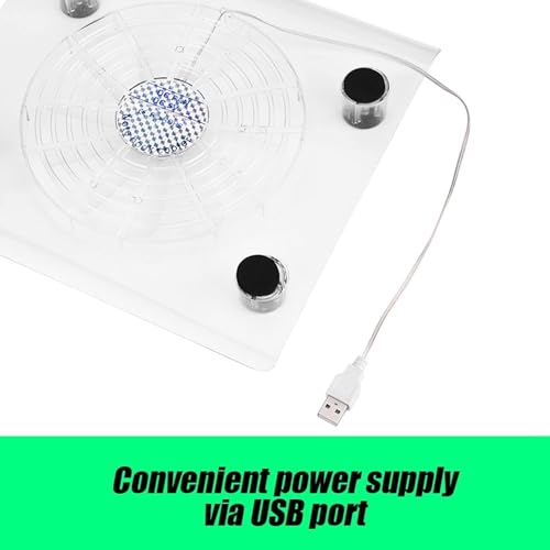 Laptop Cooling Pad, Laptop Cooling Stand Ultra Quiet USB Laptop Cooling Tray Notebook Cooler Cooling Pad Stand Chill Mat with LED RGB Lights