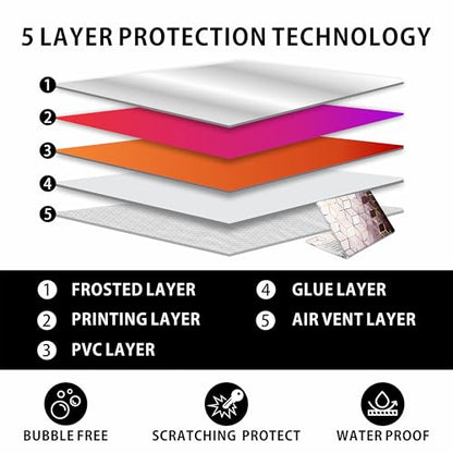 Laptop Skin Decal HP 15.6" - Marbling, Laptop Cover Sticker, No Cutting Required, No Bubble, Waterproof, Scratch Resistant - Including Wide Screen and Wrist Pad - size: 15.6 inch