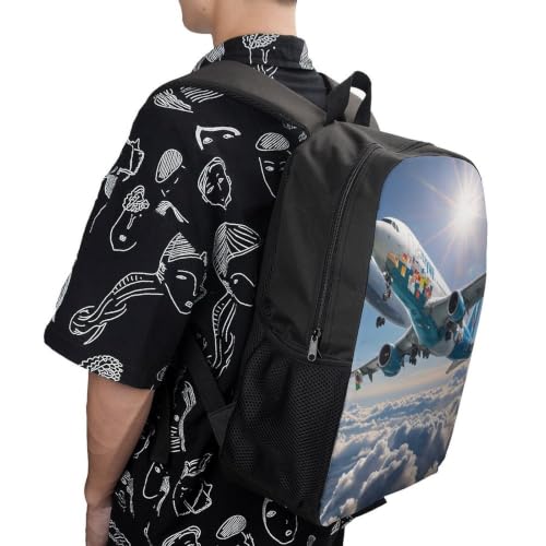Laptop Backpack with Pocket, Large, Adjustable 17 Inch Bag, Waterproof | Airplane Computer Bag for Work, Breathable, Expandable Backpack for Women Men, Portable