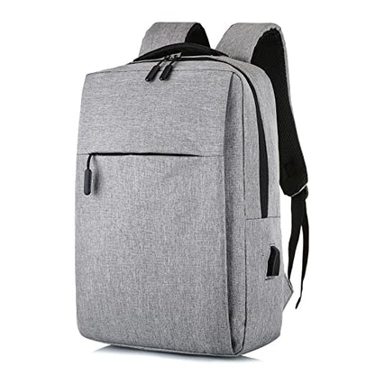 Elonglin Laptop Backpack 15.6" Travel Business Work Bag Water Resistant Daypack with USB Charging Port Grey - color: Grey