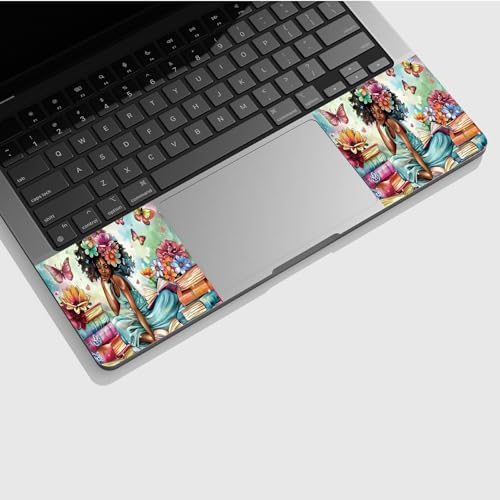 Universal Laptop Skin Sticker with 2 Wrist Pad Skins, Waterproof Scratch Resistant Vinyl Laptop Cover Decal, Cut to Fit for 11–15.6 Inch MacBook HP Dell Lenovo, Butterfly Girl - color: Butterfly Girl