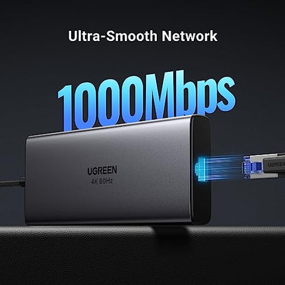 UGREEN Revodok Pro 9-in-1 USB-C Hub 10Gbps 4K HDMI | SD/TF reader, Gigabit Ethernet, 100W PD, compatible with MacBook Neo/Pro/Air, iPhone 17/16/15 Pro, Thinkpad