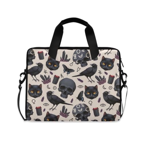 MNSRUU Laptop Bag for 15.6 inch Black Gothic Bats - color: Cat Th0043