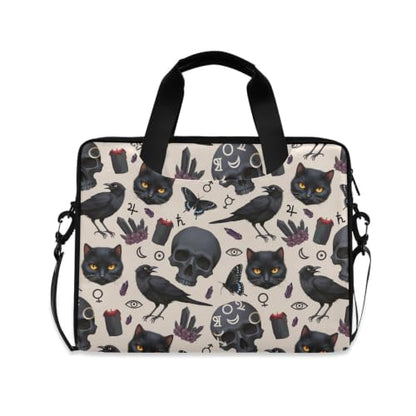 MNSRUU Laptop Bag for 15.6 inch Black Gothic Bats - color: Cat Th0043