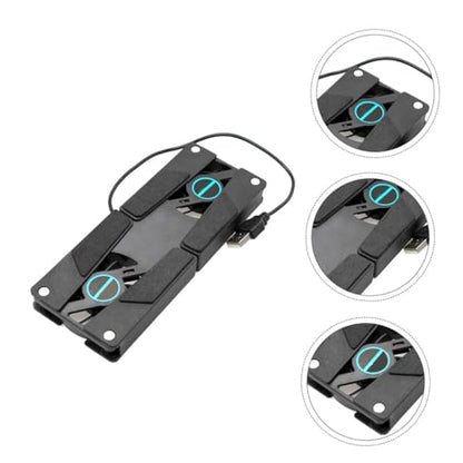 TEHAUX 2Pcs USB Laptop Cooling Pad with Dual Fans Slip Support Base Quiet Operation Portable Folding Design for All Laptop for Use