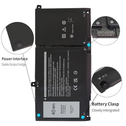 40Wh JK6Y6 Laptop Battery for Dell Latitude 3410 3510 Inspiron 5501 5508 5509 5401 5402 5408 5409 5300 5301 5400 5406 7405 7300 7306 7500 7506 2-in-1 Silver Vostro 5300 5301 5401 5501 C5KG6 CF5RH - size: 7.5 x 3.82 x 0.25 inches JK6Y6 BATTERY
