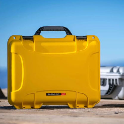 NANUK 910 Empty Waterproof Hard Case – 14.3” x 11.1” x 4.7”, Protective Case for Gear – Impact-Resistant, Dustproof, Airline Carry-On Approved – Made in Canada, Black - color: Black, style: Empty