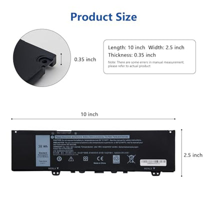 DJW F62G0 Battery Replacement for Dell Inspiron 13 7000 7373 7386 2-in-1 7370 7380 5370 Series P83G P83G001 P83G002 P87G P87G001 2-in-1 Series 39DY5 039DY5 RPJC3 0RPJC3 - size: F62G0