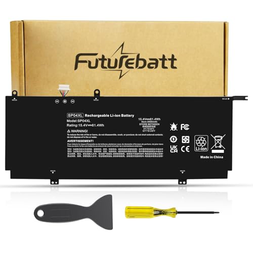 Futurebatt SP04XL L28764-005 Battery Replacement for HP Spectre X360 13T-AP000 13-AP0053DX 13-AP0XXX 13-AP0013DX 13-AP0045NR Series HSTNN-IB8R HSTNN-OB1B L28538-AC1 TPN-Q203 - size: SP04XL 12.60*5.28*1.06 in