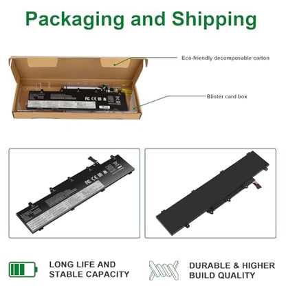 L19M3PD5 L19C3PD5 L19L3PD5 Laptop Battery Compatible with Lenovo Thinkpad E14 Gen 2 20T6 20TA/ E14 Gen 3 20Y7 20YD 20YE/ E15 Gen 2 20T8 20TD,SB10X02597 5B10X02600 L19D3PD5 L20C3PD4 L20D3PD4 L20L3PD4 - size: 11.5*2.91*0.24inch L19M3PD5