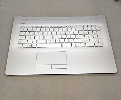 Replacement Laptop Upper Case Palmrest Backlit ODD Keyboard Touchpad Assembly Part for HP HP 17 by 17 CA L92787-001 Silver