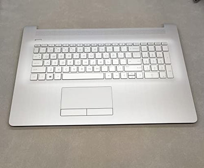 Replacement Laptop Upper Case Palmrest Backlit ODD Keyboard Touchpad Assembly Part for HP HP 17 by 17 CA L92787-001 Silver
